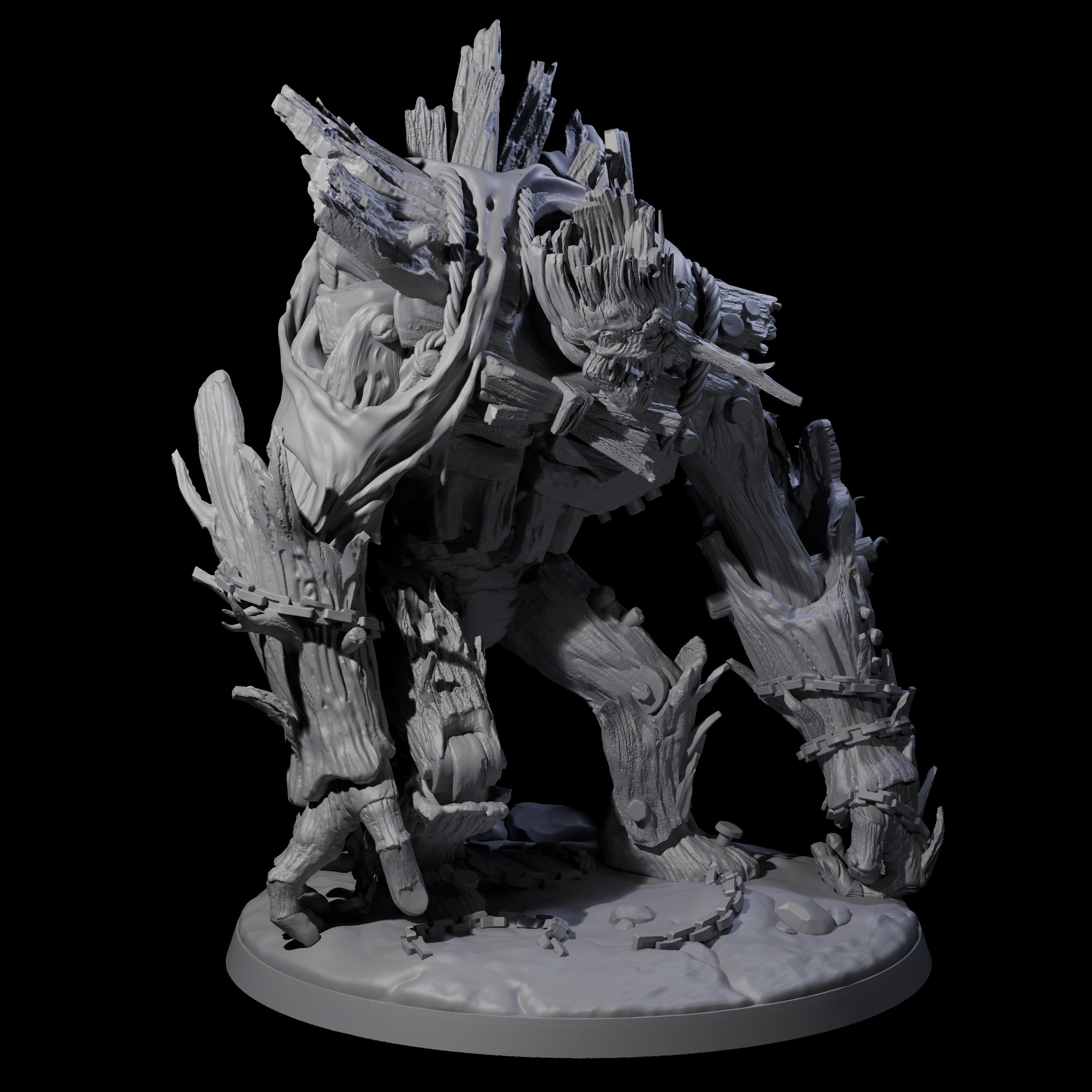 Animated Wooden Construct Miniature for Dungeons and Dragons, Pathfinder or other TTRPGs