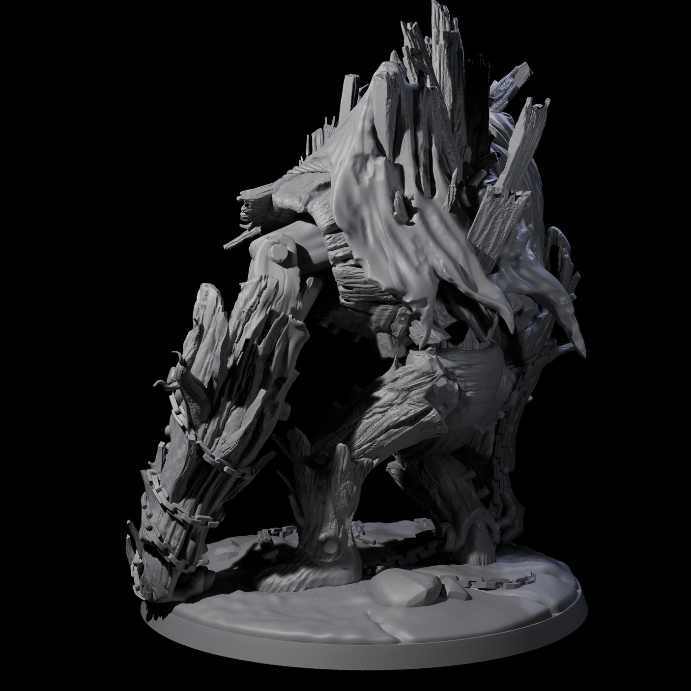 Animated Wooden Construct Miniature for Dungeons and Dragons, Pathfinder or other TTRPGs