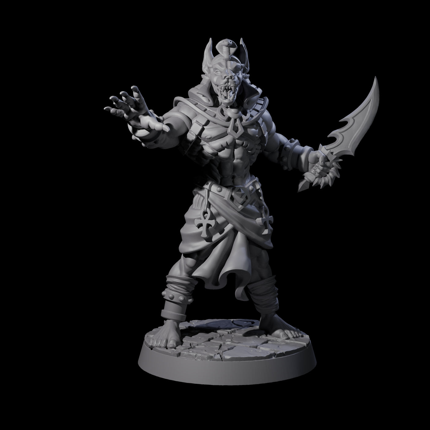 Anubis Guard A Miniature for Dungeons and Dragons, Pathfinder or other TTRPGs