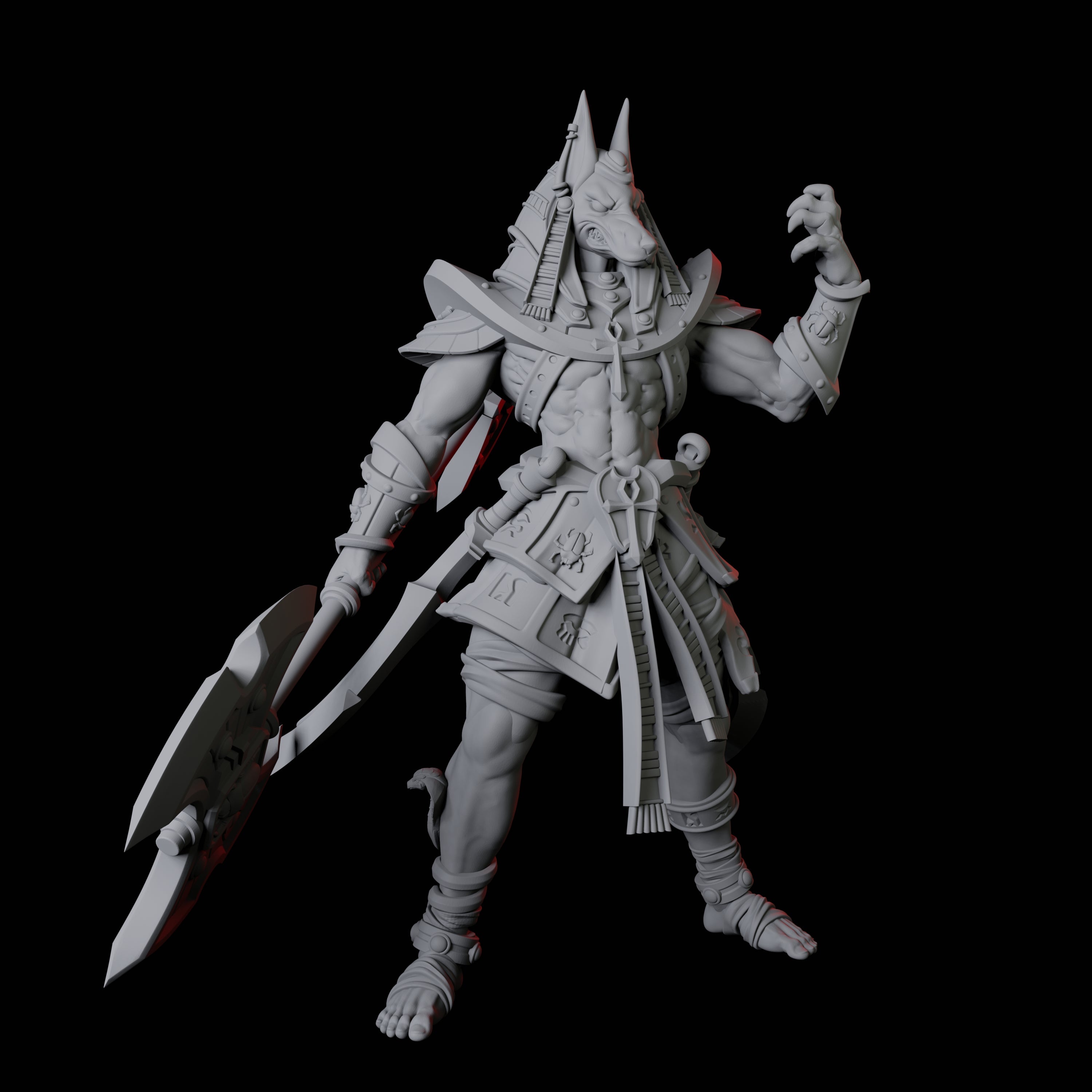 Anubis Jackal Egyptian God A Miniature for Dungeons and Dragons, Pathfinder or other TTRPGs