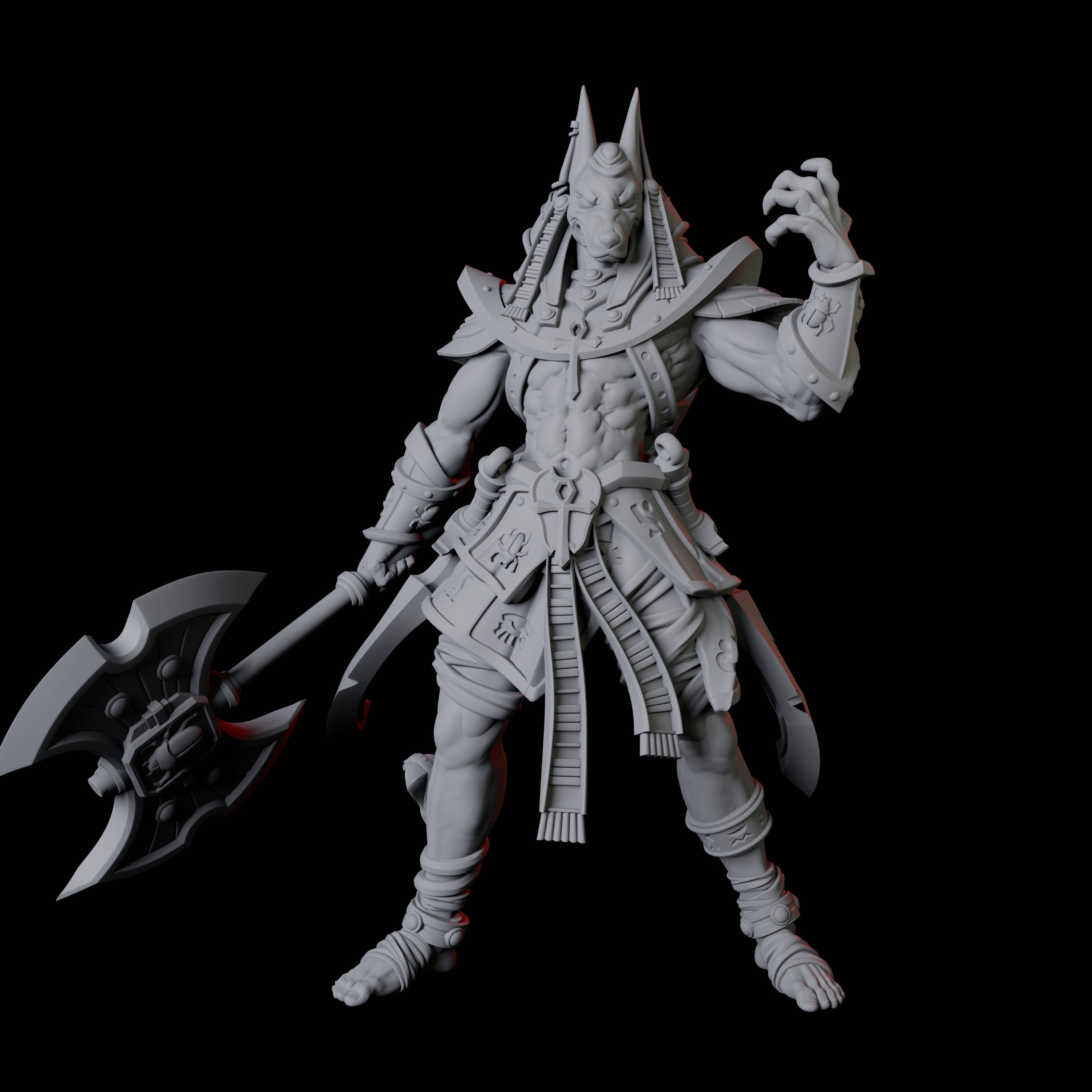 Anubis Jackal Egyptian God A Miniature for Dungeons and Dragons, Pathfinder or other TTRPGs