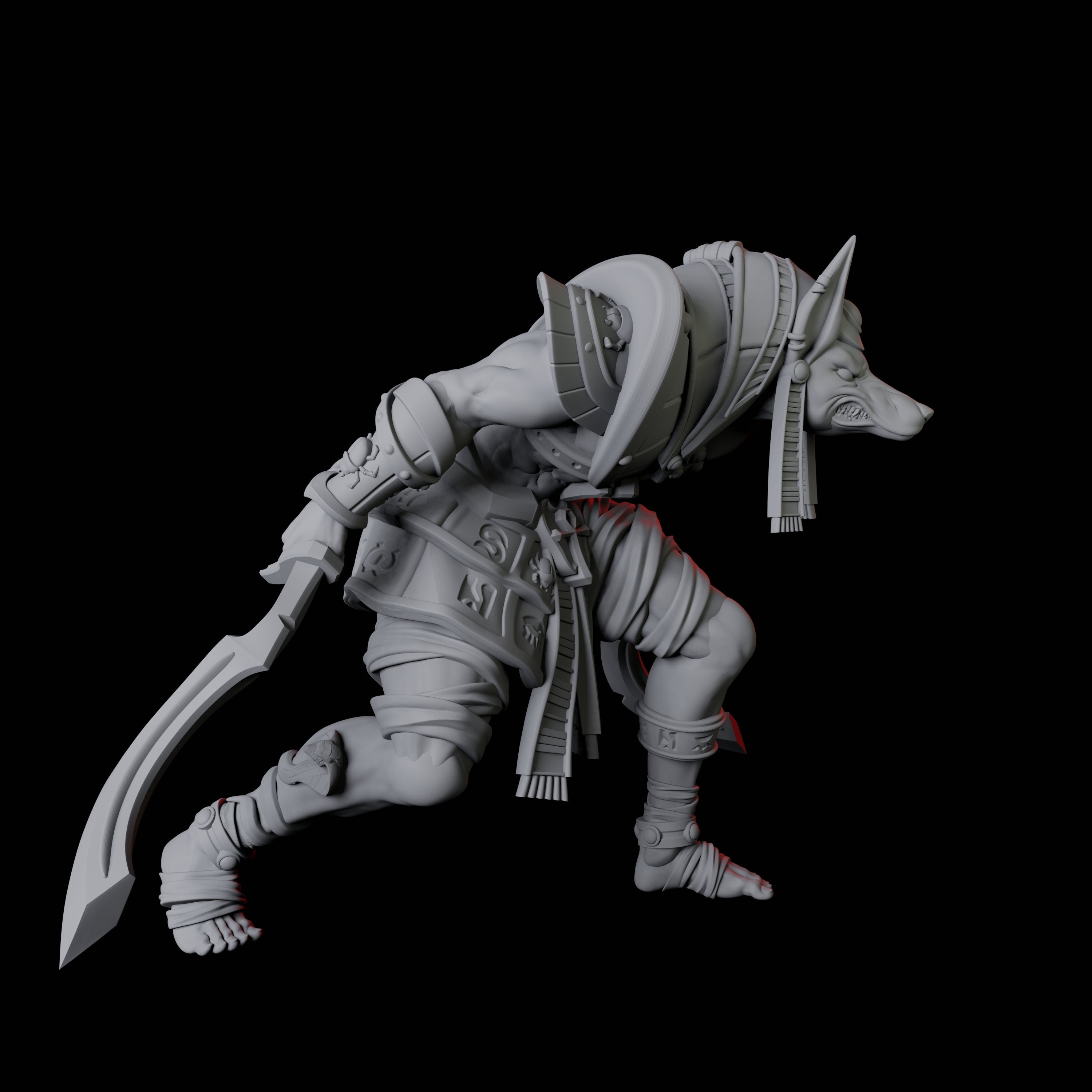 Anubis Jackal Egyptian God B Miniature for Dungeons and Dragons, Pathfinder or other TTRPGs