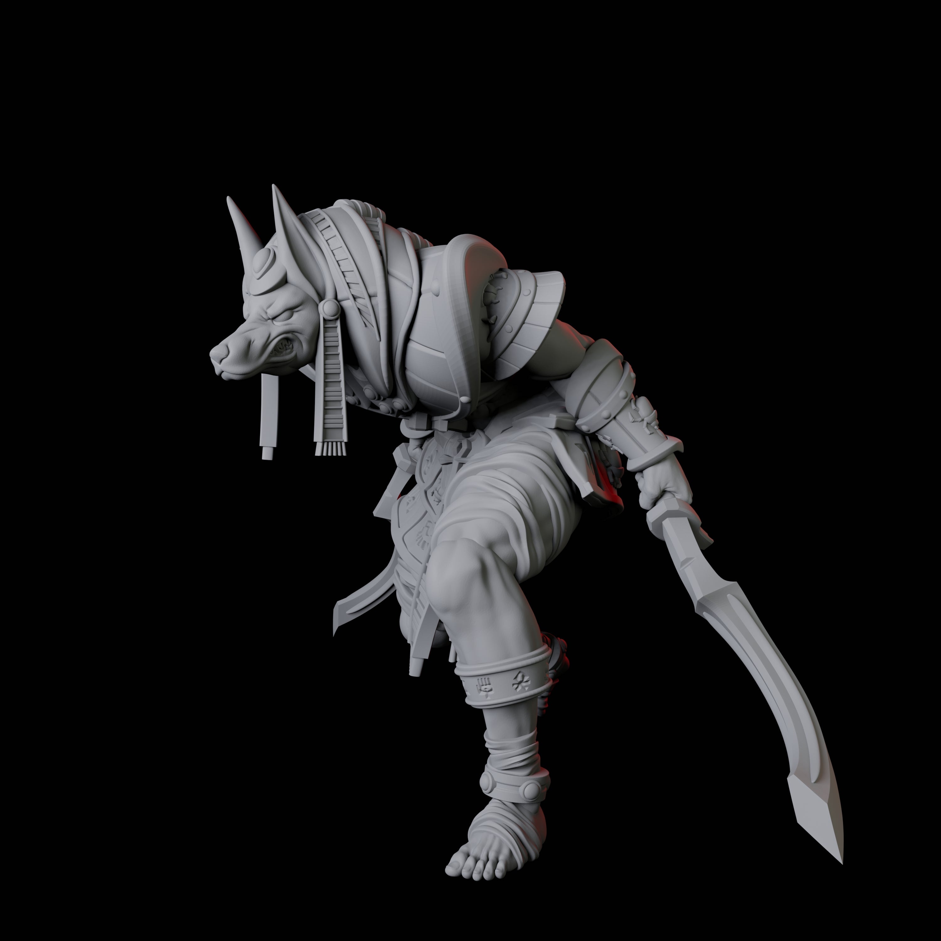 Anubis Jackal Egyptian God B Miniature for Dungeons and Dragons, Pathfinder or other TTRPGs