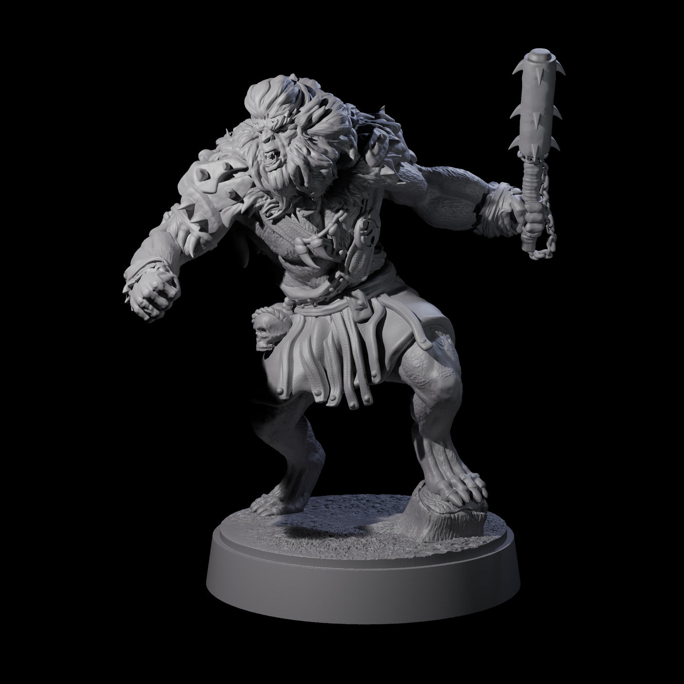 Ape-like Bugbear B Miniature for Dungeons and Dragons, Pathfinder or other TTRPGs