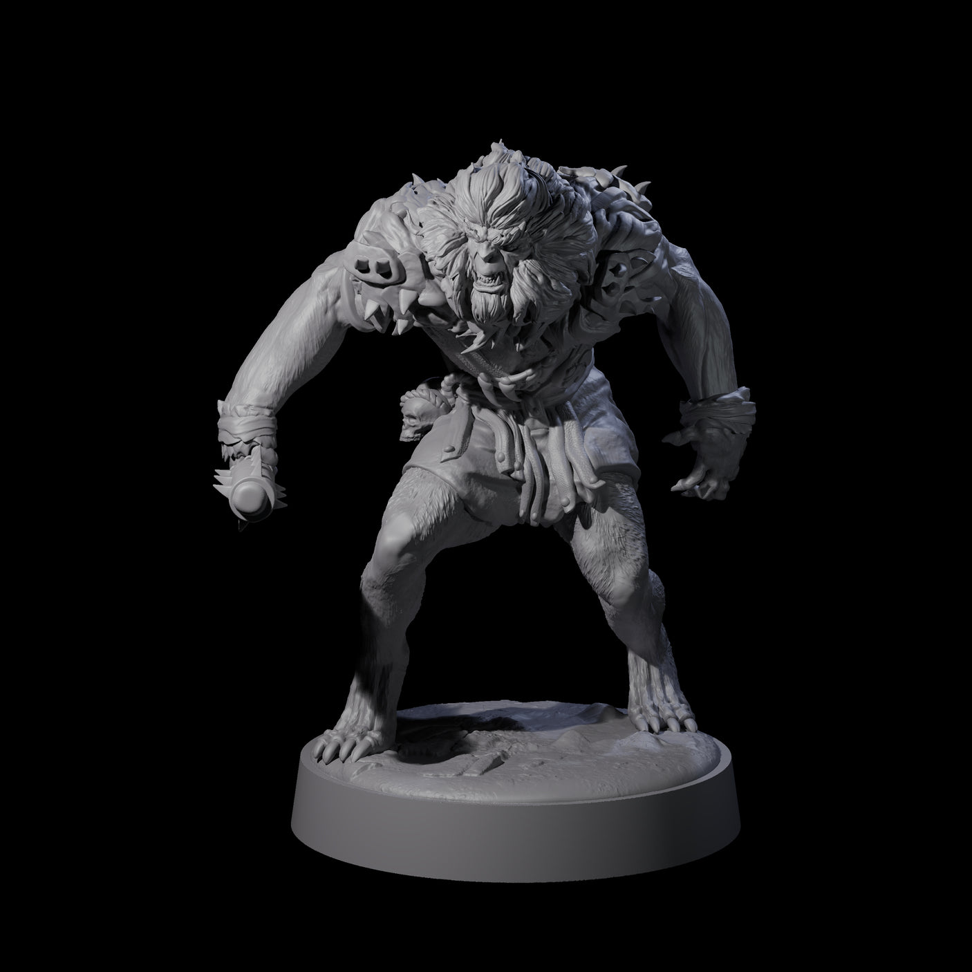 Ape-like Bugbear C Miniature for Dungeons and Dragons, Pathfinder or other TTRPGs