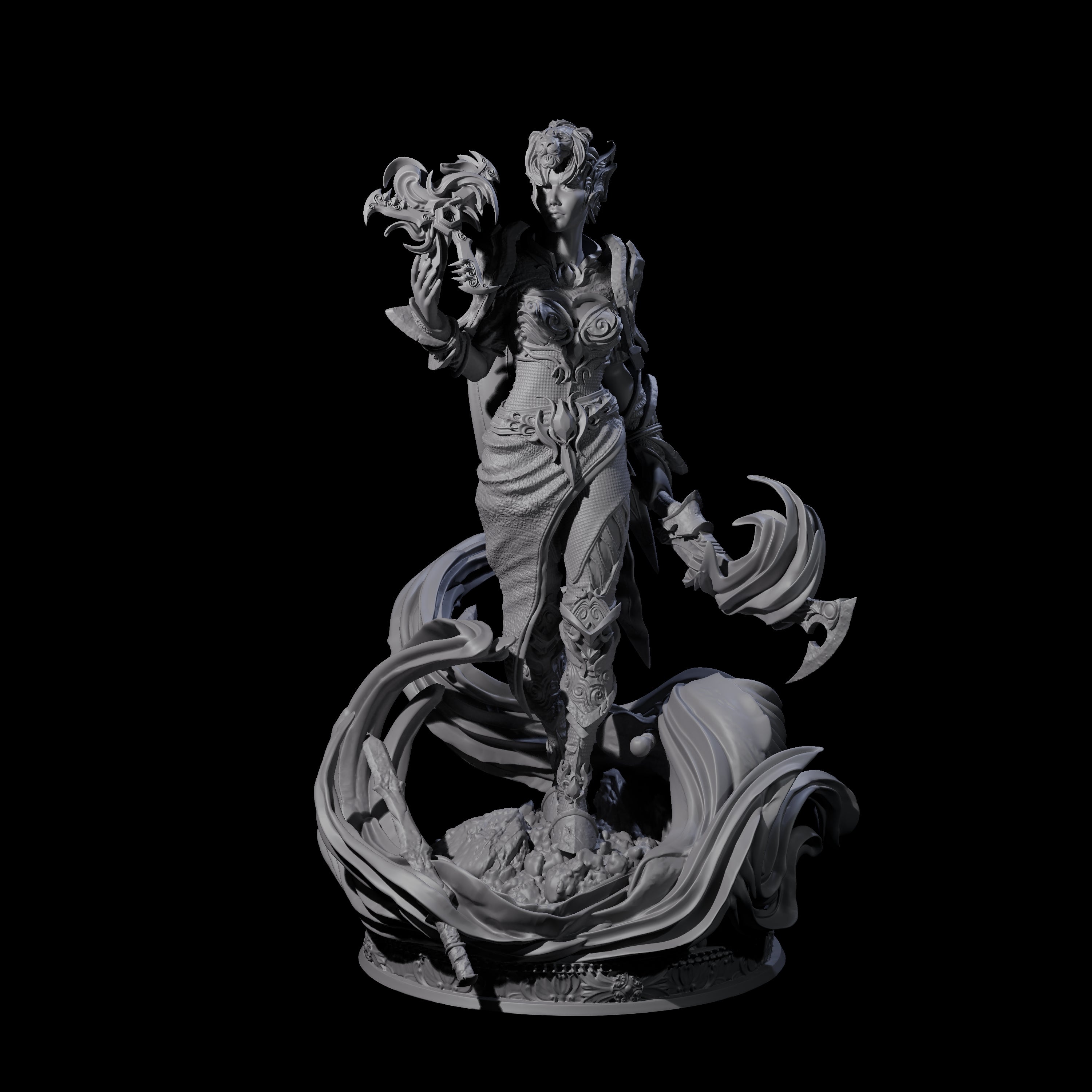 Arcane Blade Dancer Miniature for Dungeons and Dragons, Pathfinder or other TTRPGs