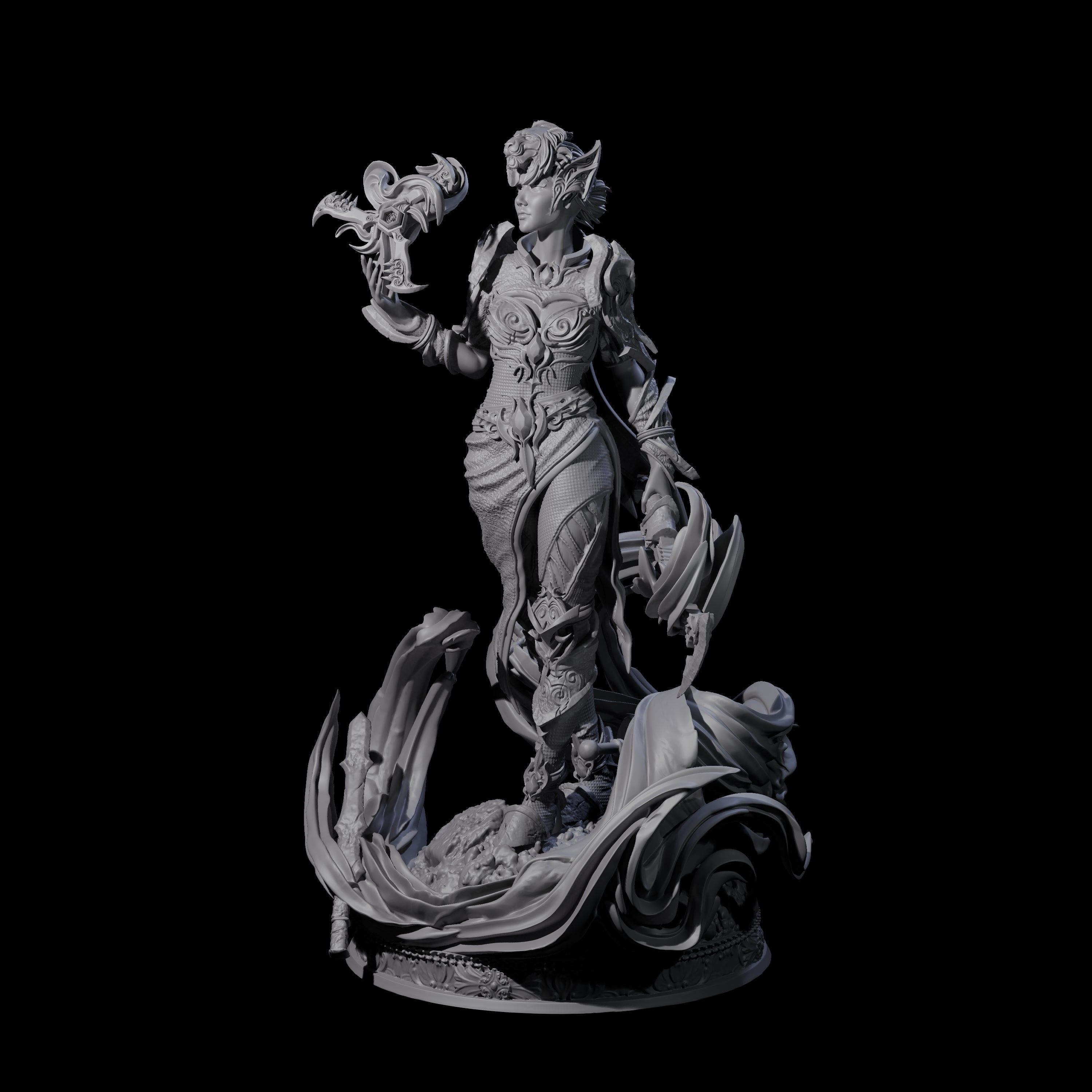 Arcane Blade Dancer Miniature for Dungeons and Dragons, Pathfinder or other TTRPGs