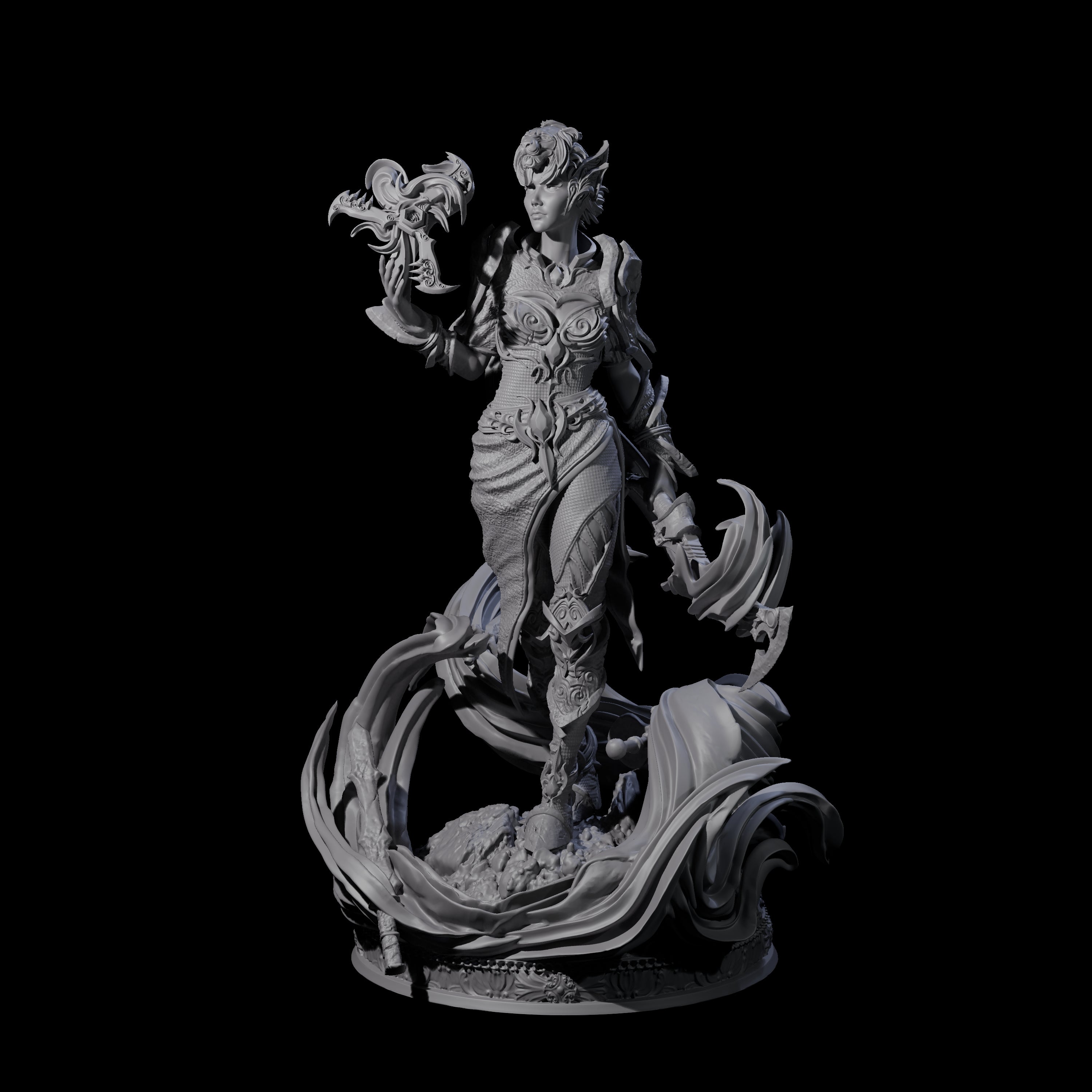 Arcane Blade Dancer Miniature for Dungeons and Dragons, Pathfinder or other TTRPGs