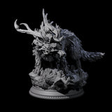Arching Fae Wood Wolf Miniature for Dungeons and Dragons, Pathfinder or other TTRPGs