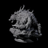 Arching Fae Wood Wolf Miniature for Dungeons and Dragons, Pathfinder or other TTRPGs
