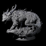 Arching Fae Wood Wolf Miniature for Dungeons and Dragons, Pathfinder or other TTRPGs