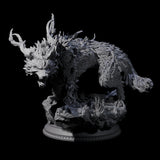 Arching Fae Wood Wolf Miniature for Dungeons and Dragons, Pathfinder or other TTRPGs
