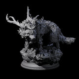 Arching Fae Wood Wolf Miniature for Dungeons and Dragons, Pathfinder or other TTRPGs