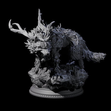 Arching Fae Wood Wolf Miniature for Dungeons and Dragons, Pathfinder or other TTRPGs