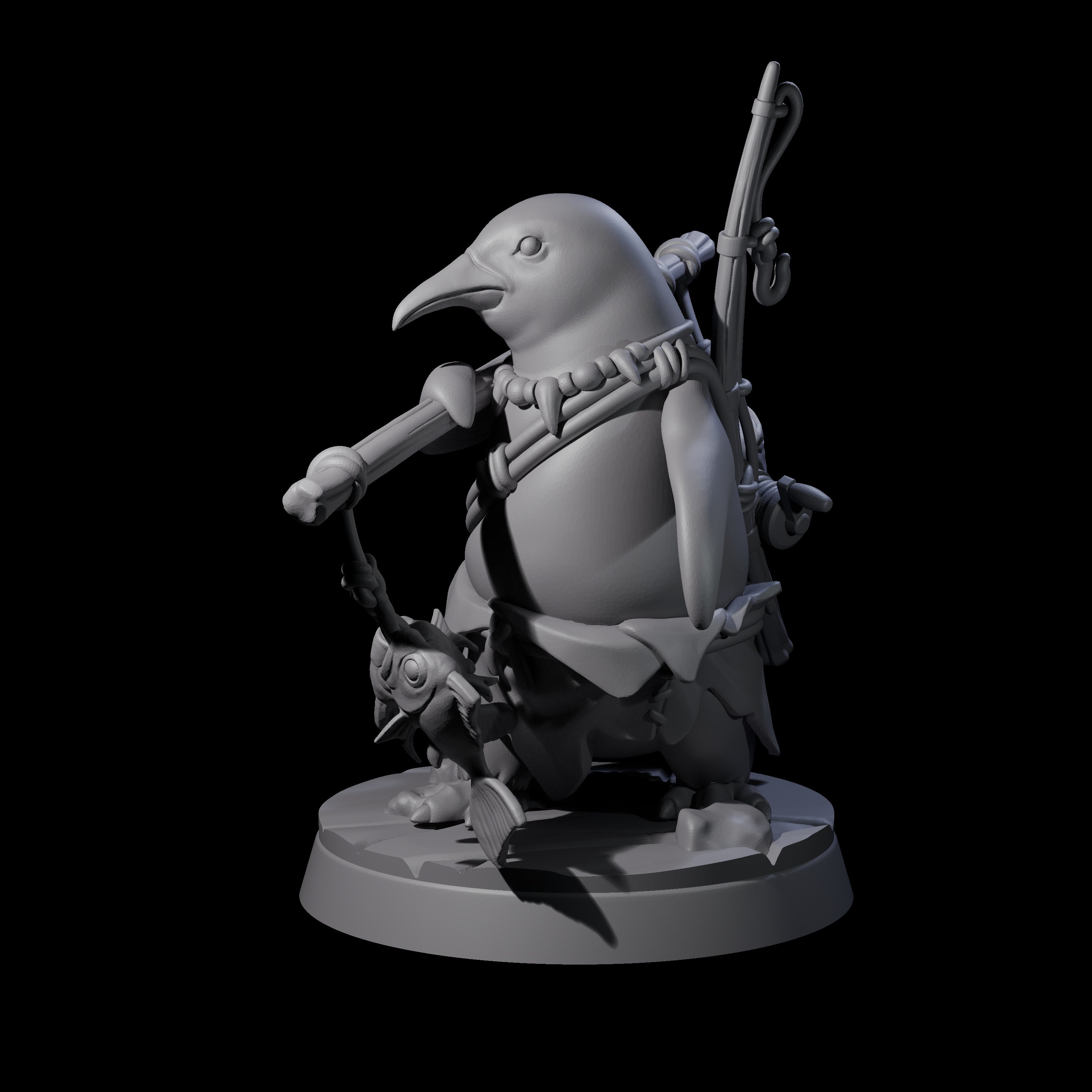 Arctic Dohwar Fisher Miniature for Dungeons and Dragons, Pathfinder or other TTRPGs