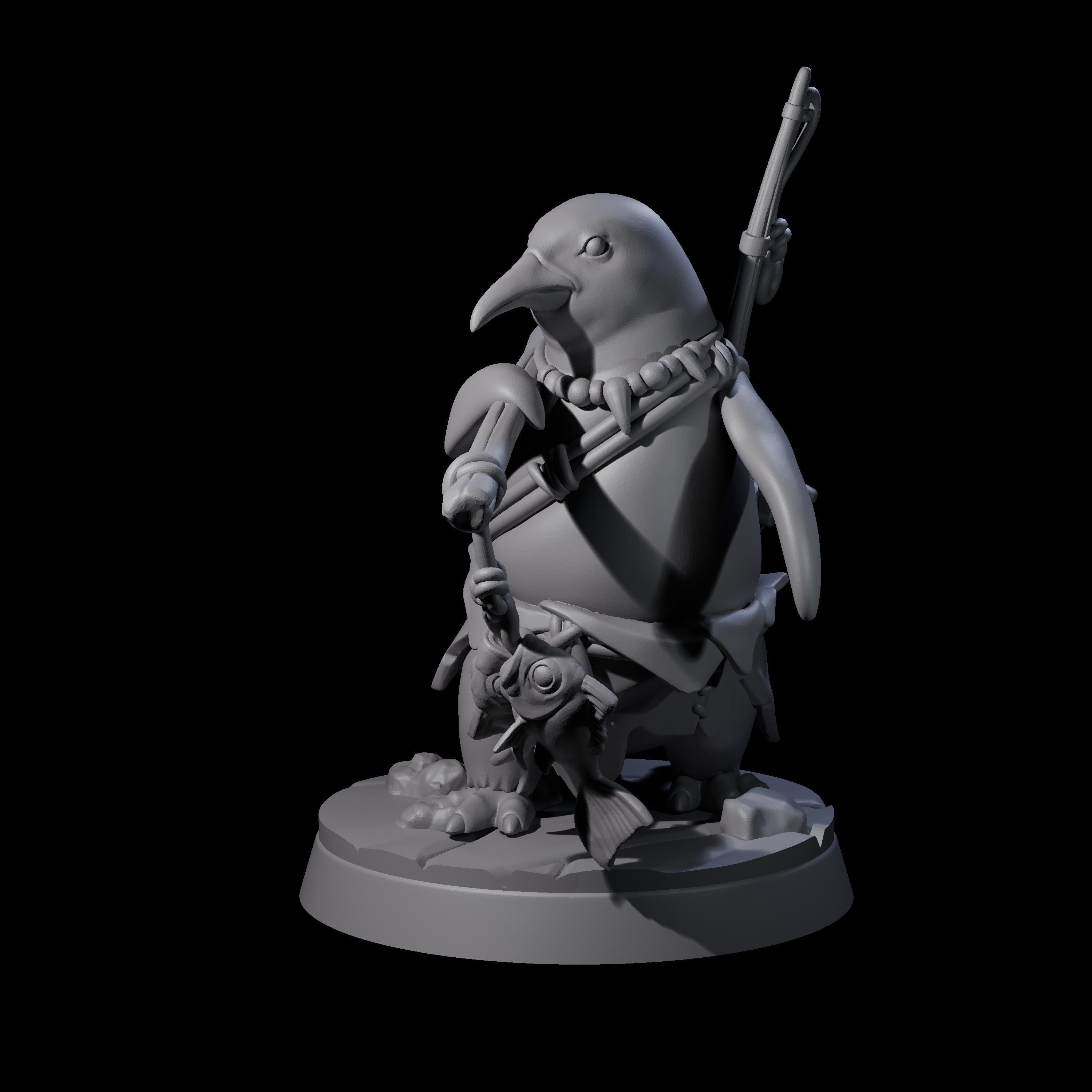 Arctic Dohwar Fisher Miniature for Dungeons and Dragons, Pathfinder or other TTRPGs