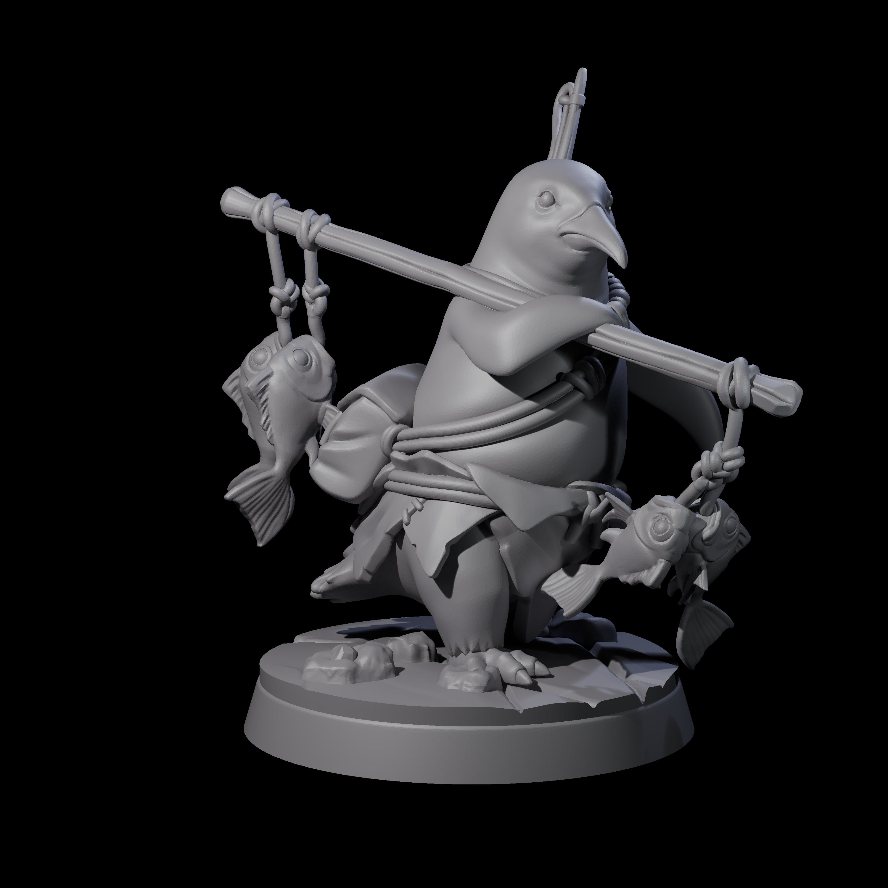 Arctic Dohwar Fisher Miniature for Dungeons and Dragons, Pathfinder or other TTRPGs