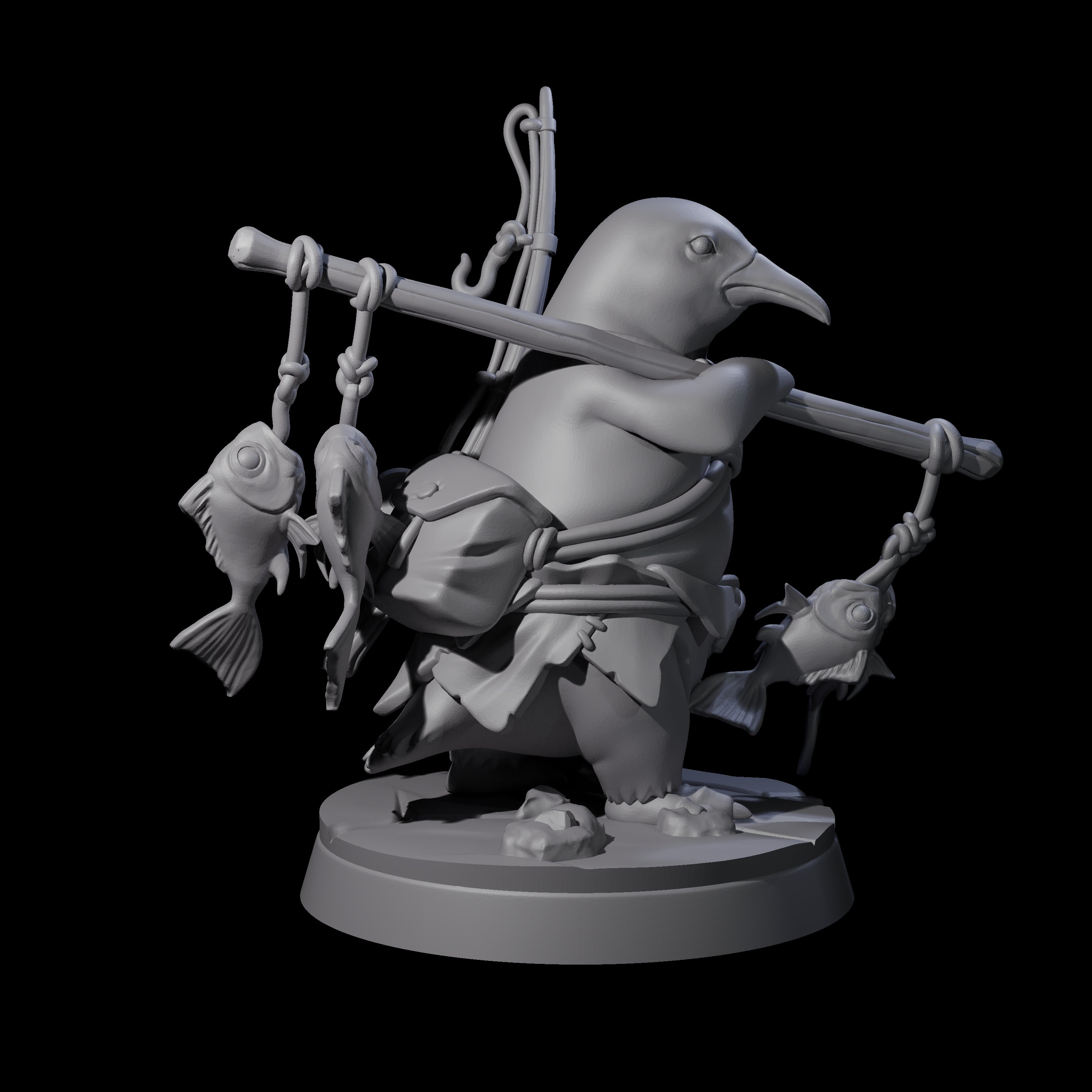 Arctic Dohwar Fisher Miniature for Dungeons and Dragons, Pathfinder or other TTRPGs