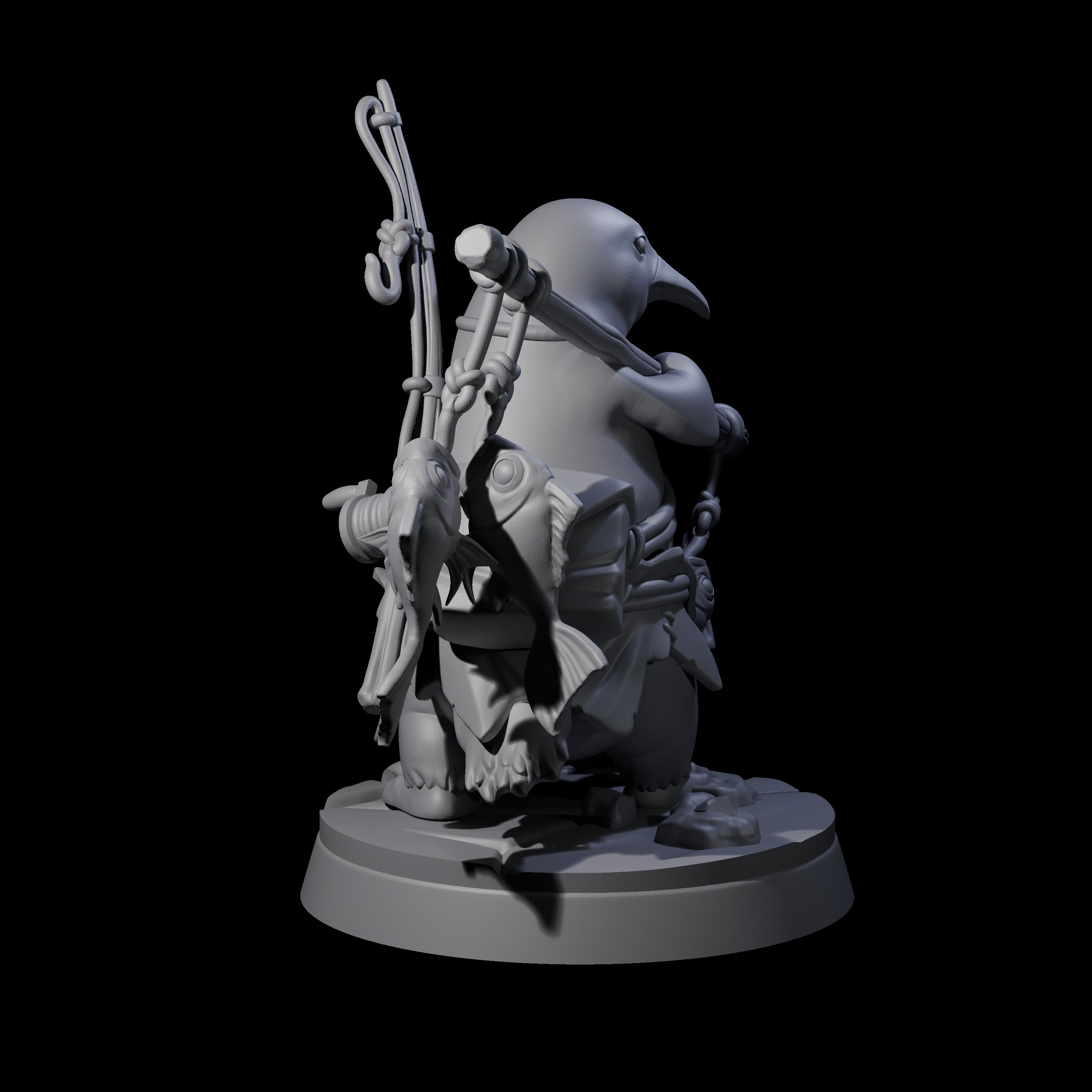 Arctic Dohwar Fisher Miniature for Dungeons and Dragons, Pathfinder or other TTRPGs