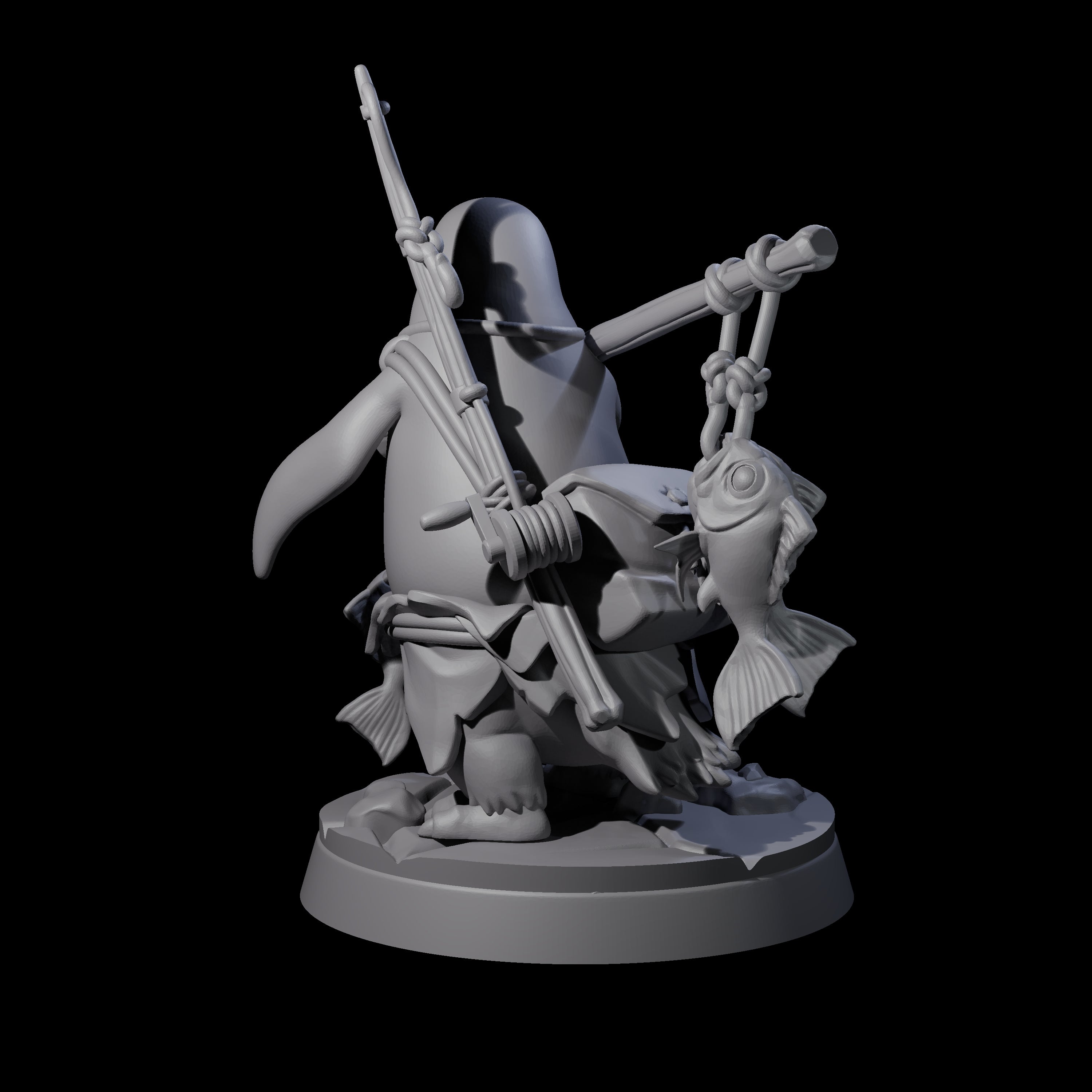 Arctic Dohwar Fisher Miniature for Dungeons and Dragons, Pathfinder or other TTRPGs