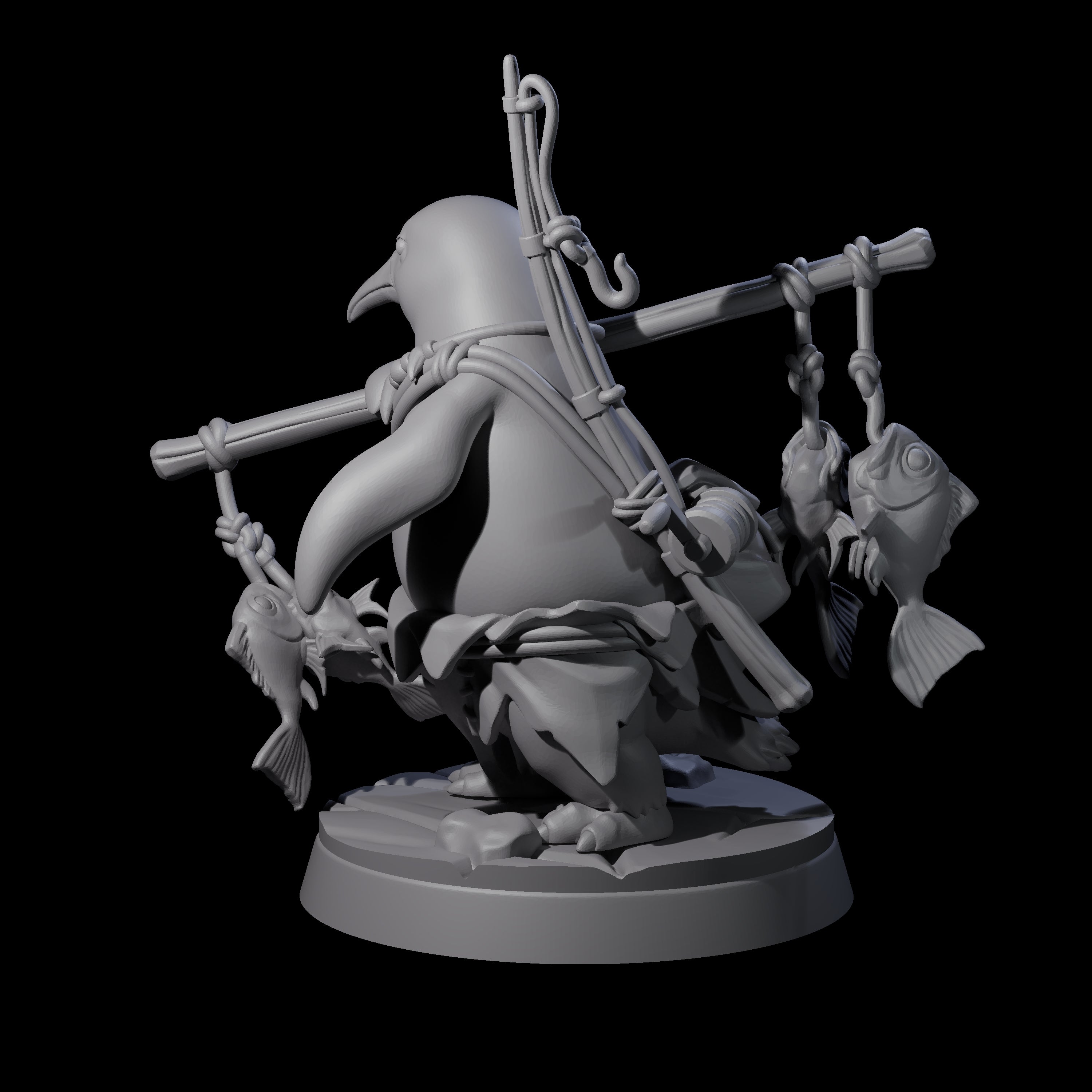 Arctic Dohwar Fisher Miniature for Dungeons and Dragons, Pathfinder or other TTRPGs