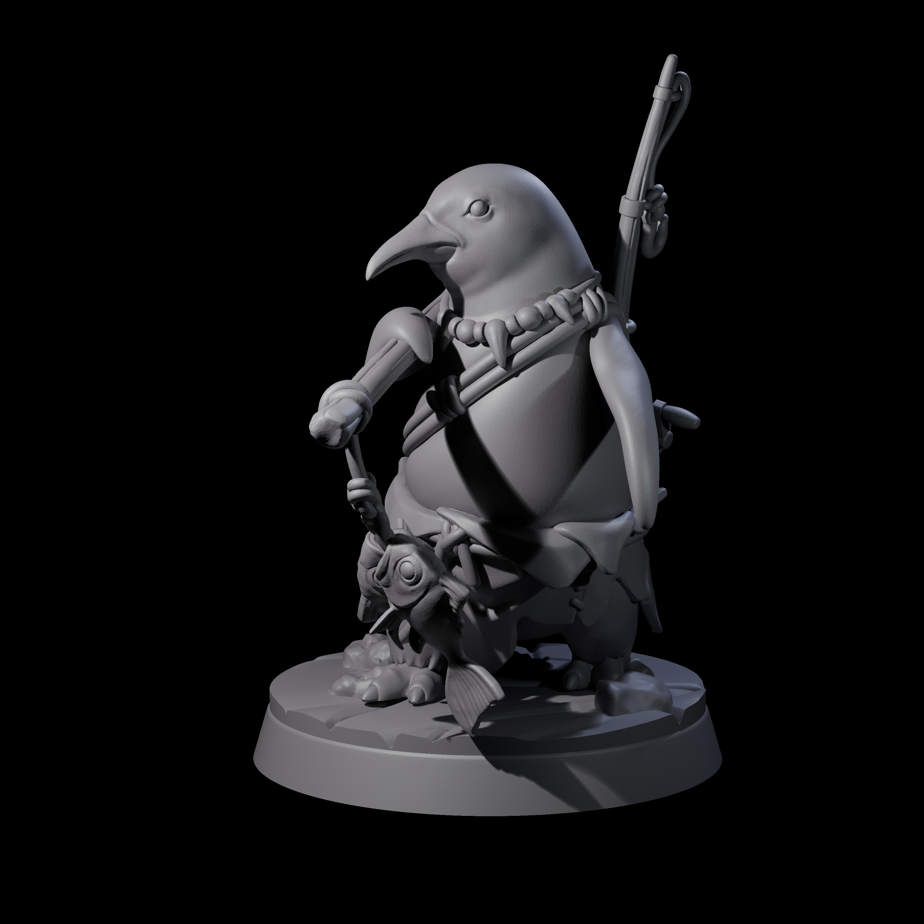 Arctic Dohwar Fisher Miniature for Dungeons and Dragons, Pathfinder or other TTRPGs