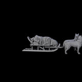 Arctic Sled Dogs Miniature for Dungeons and Dragons, Pathfinder or other TTRPGs