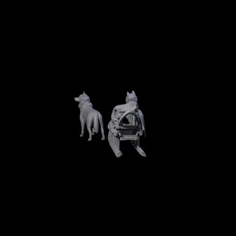 Arctic Sled Dogs Miniature for Dungeons and Dragons, Pathfinder or other TTRPGs