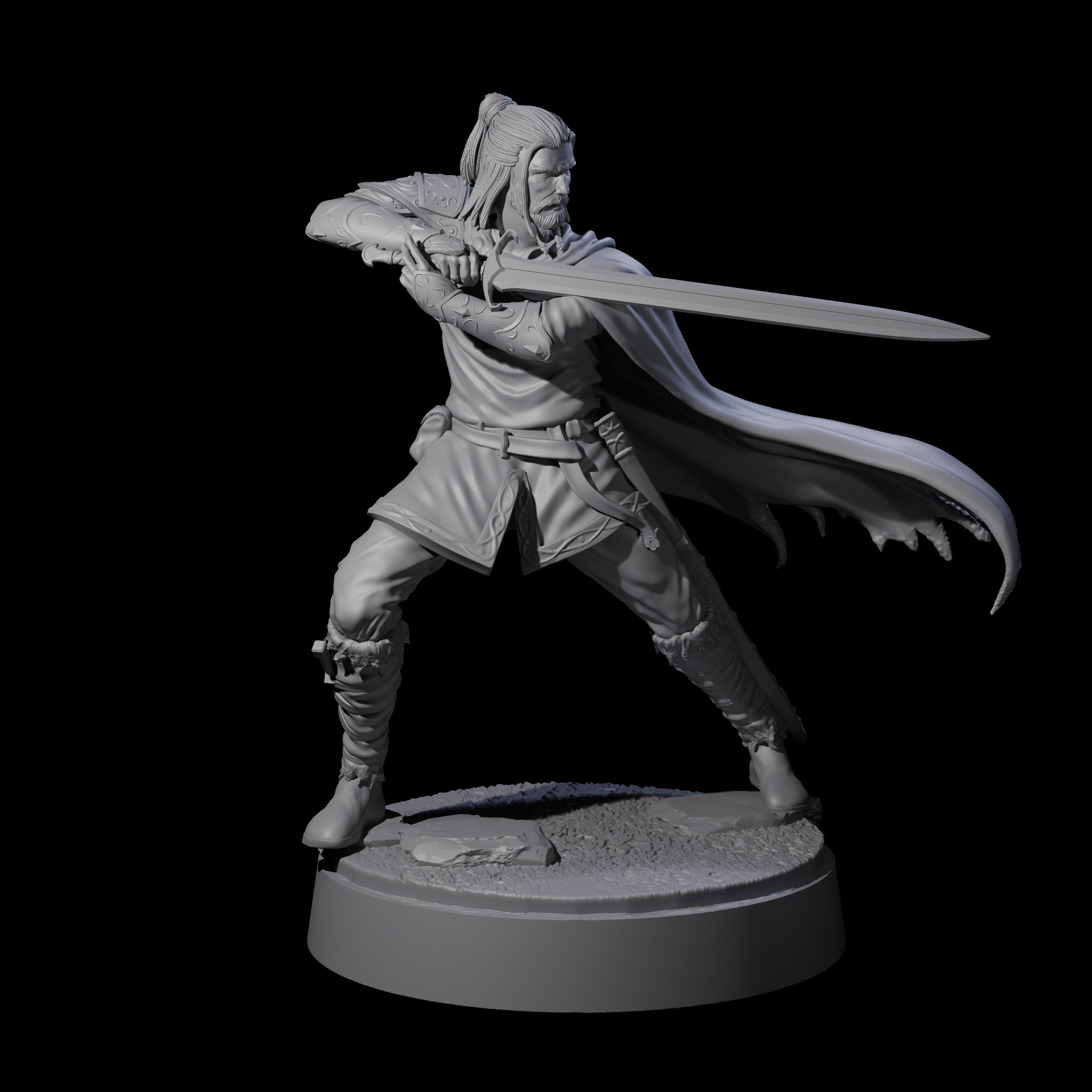 Arethain - Confident Swordman Miniature for Dungeons and Dragons, Pathfinder or other TTRPGs