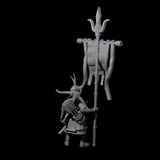 Arm Aching Human Flagbearer Miniature for Dungeons and Dragons, Pathfinder or other TTRPGs