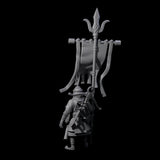 Arm Aching Human Flagbearer Miniature for Dungeons and Dragons, Pathfinder or other TTRPGs
