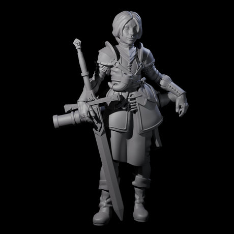 Armed Cartographer Miniature for Dungeons and Dragons, Pathfinder or other TTRPGs