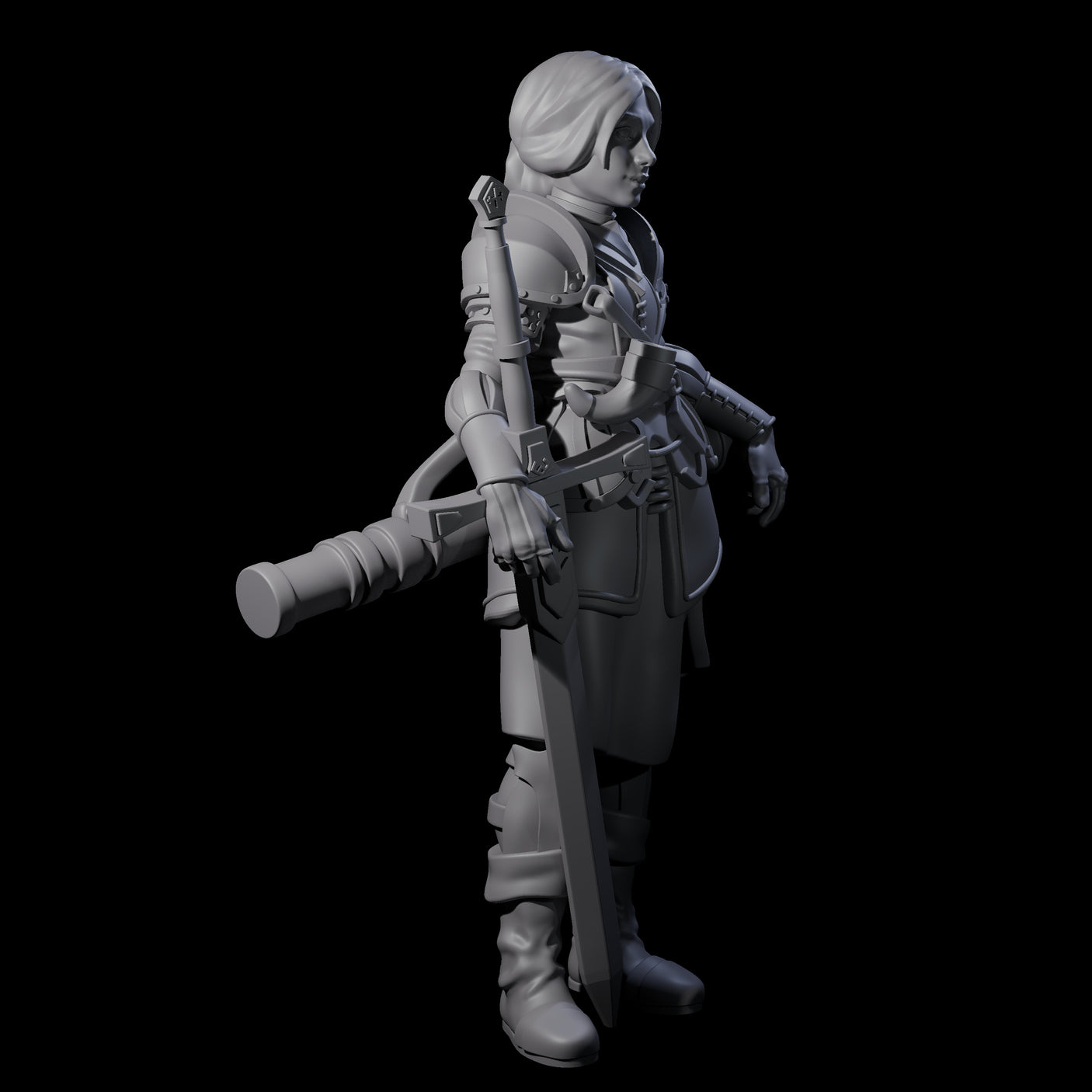 Armed Cartographer Miniature for Dungeons and Dragons, Pathfinder or other TTRPGs