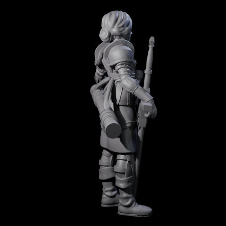 Armed Cartographer Miniature for Dungeons and Dragons, Pathfinder or other TTRPGs