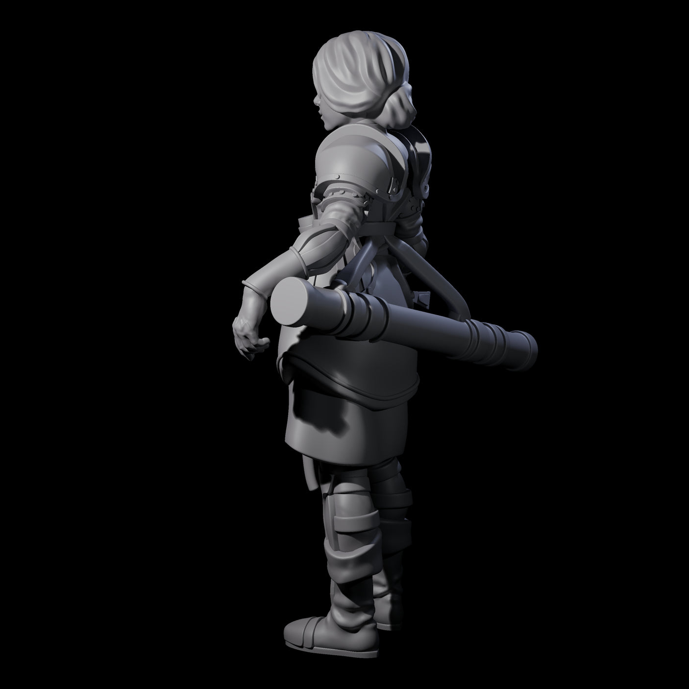 Armed Cartographer Miniature for Dungeons and Dragons, Pathfinder or other TTRPGs