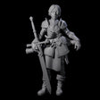 Armed Cartographer Miniature for Dungeons and Dragons, Pathfinder or other TTRPGs
