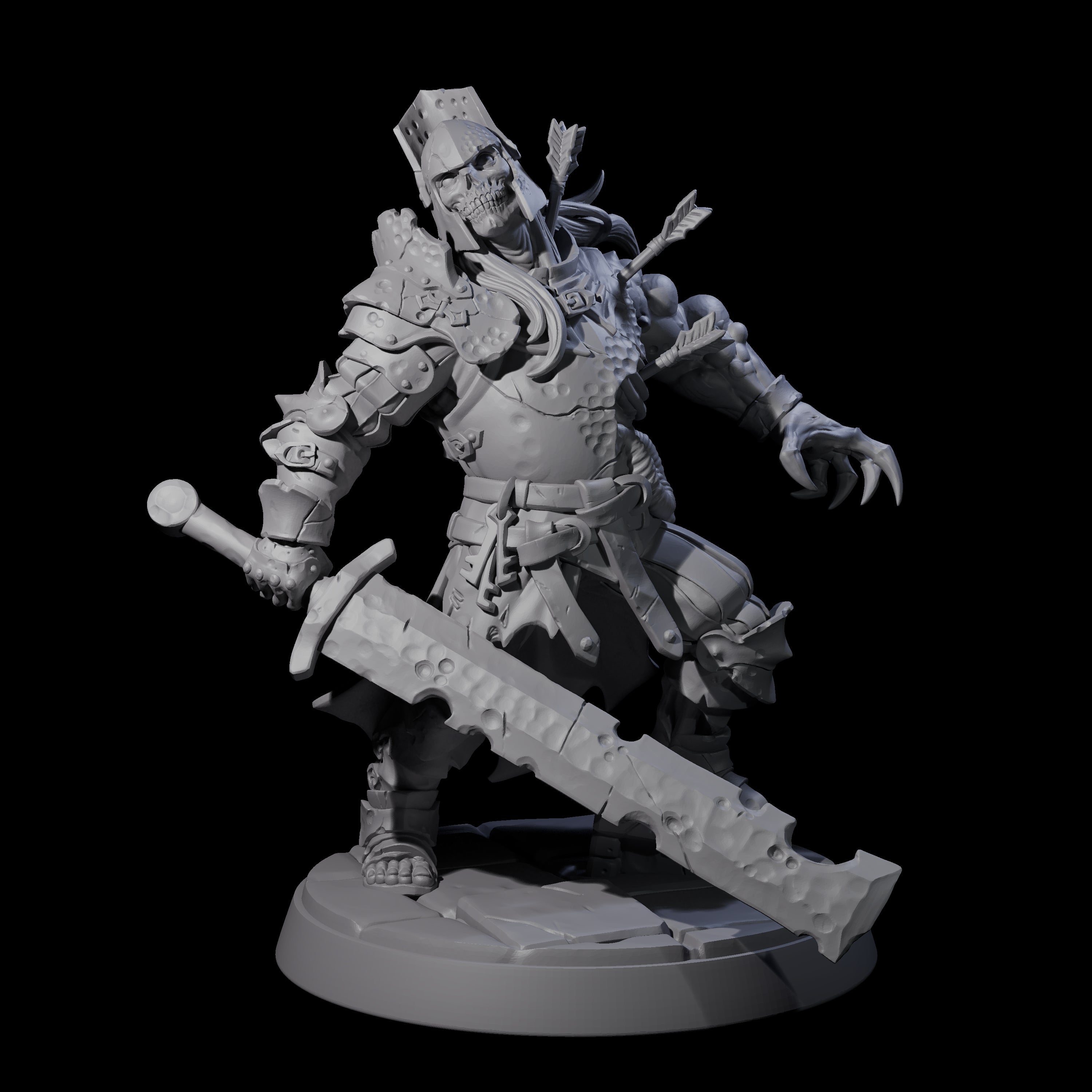 Armed Menacing Zombie Archer Miniature for Dungeons and Dragons, Pathfinder or other TTRPGs