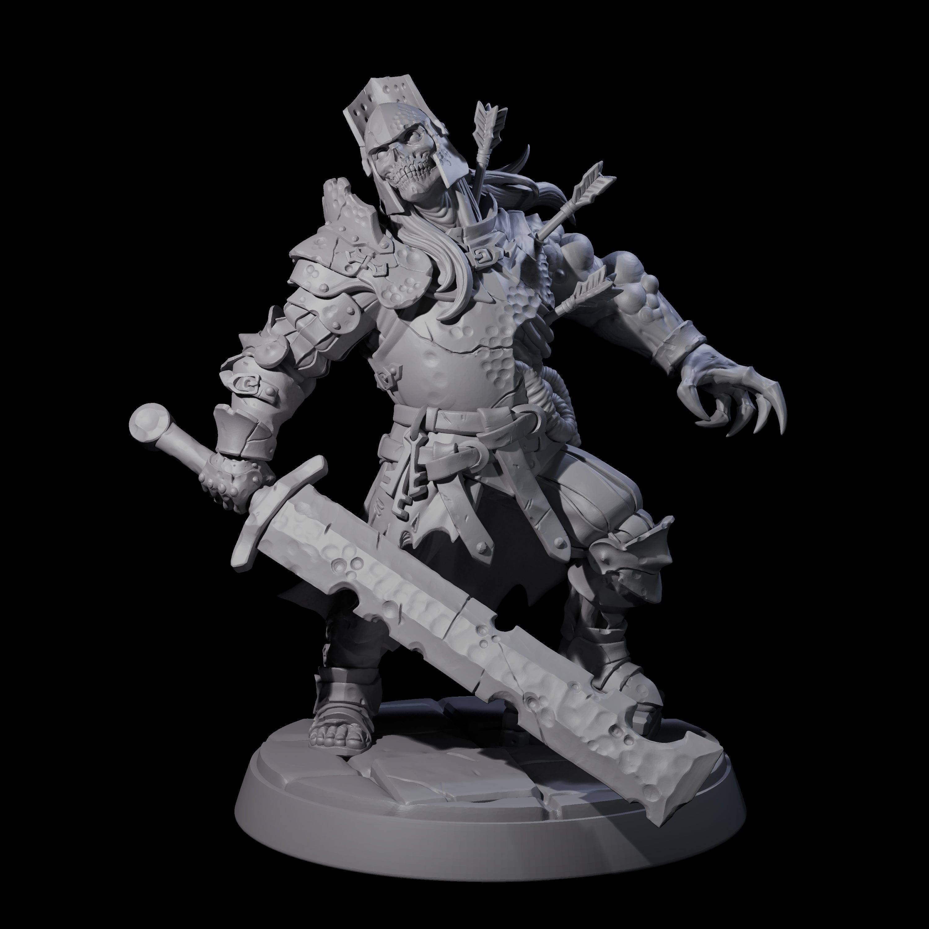 Armed Menacing Zombie Archer Miniature for Dungeons and Dragons, Pathfinder or other TTRPGs