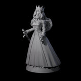 Armed Queen Miniature for Dungeons and Dragons, Pathfinder or other TTRPGs