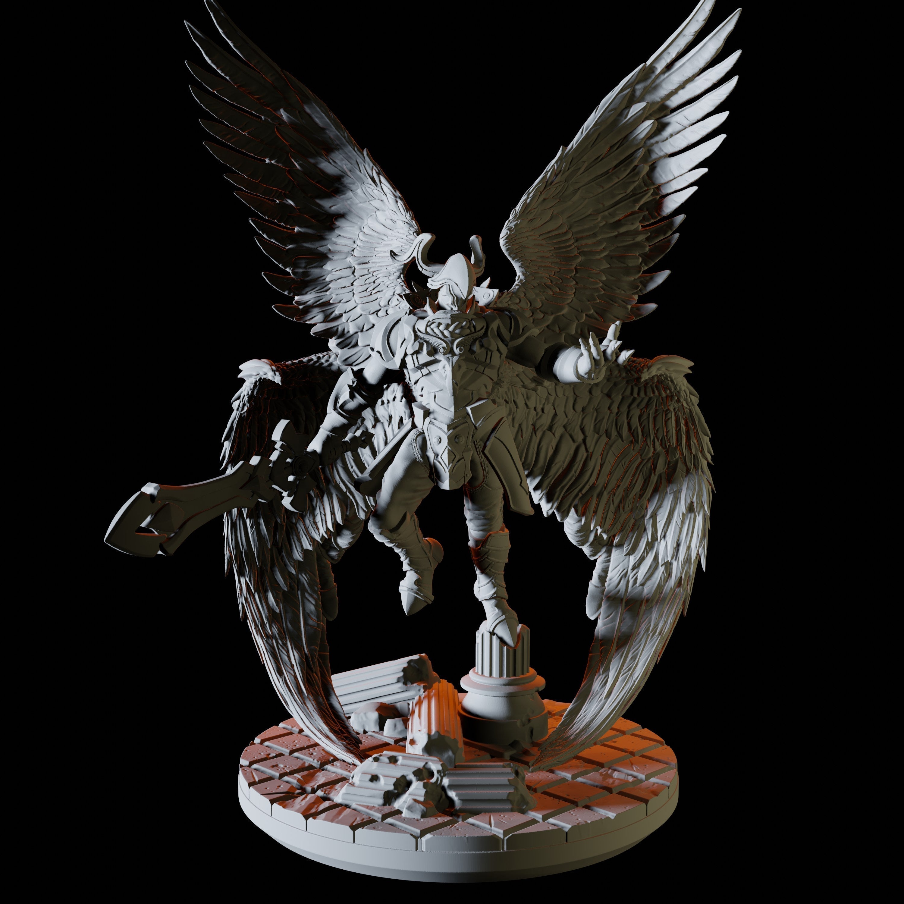 Armoured Angel Miniature for Dungeons and Dragons - Myth Forged