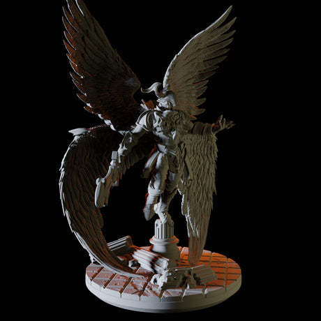 Armoured Angel Miniature for Dungeons and Dragons, Pathfinder or other TTRPGs