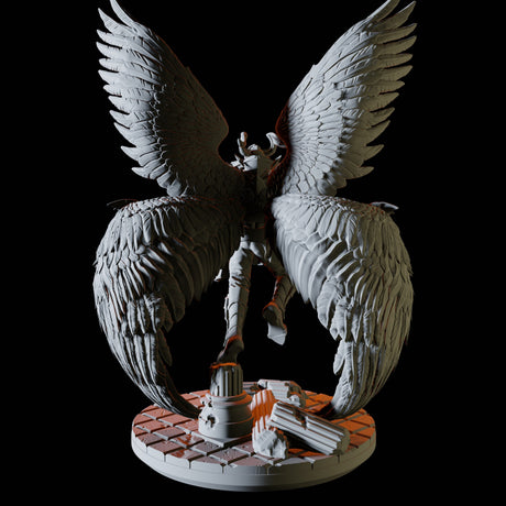 Armoured Angel Miniature for Dungeons and Dragons, Pathfinder or other TTRPGs