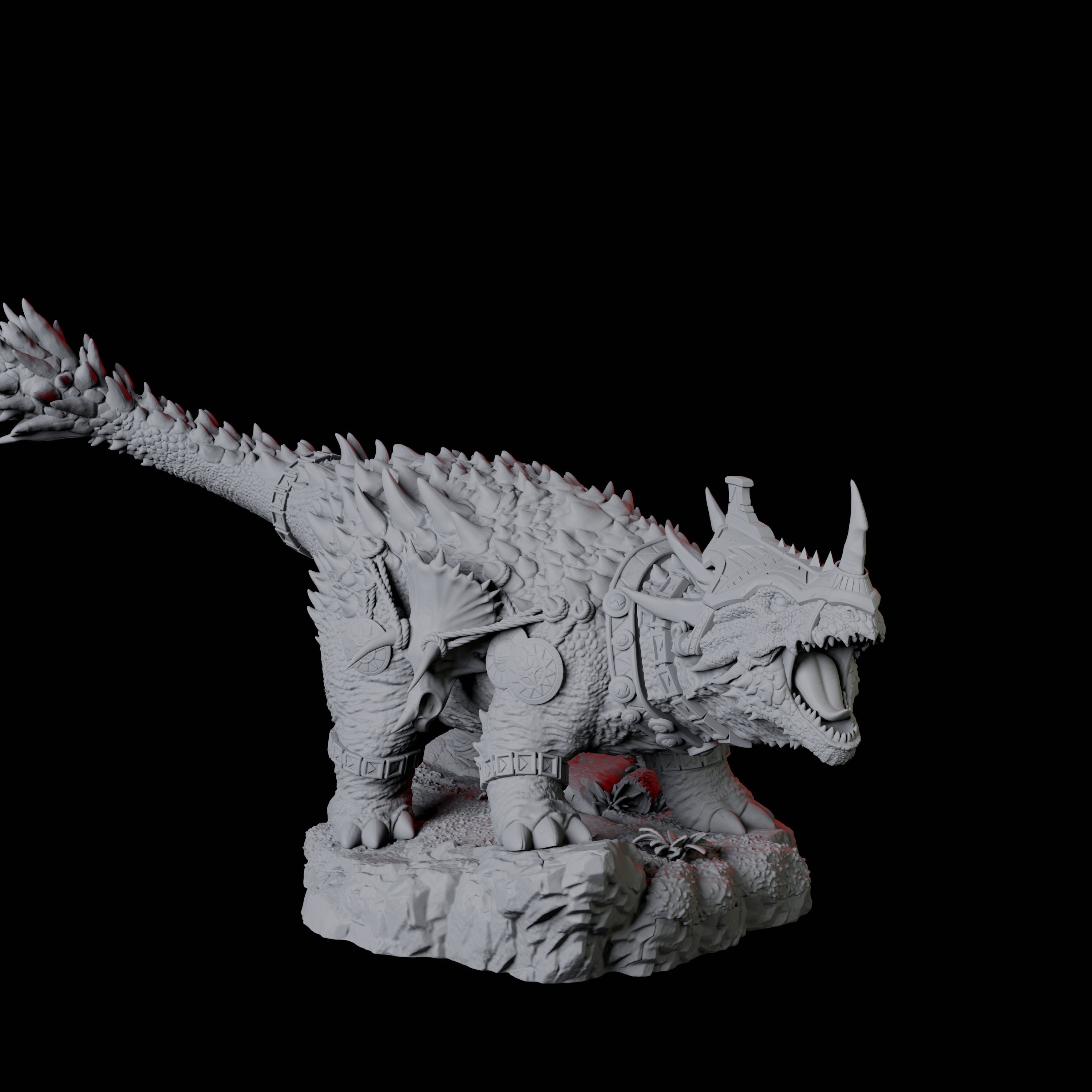 Armoured Ankylosaurus Miniature for Dungeons and Dragons, Pathfinder or other TTRPGs