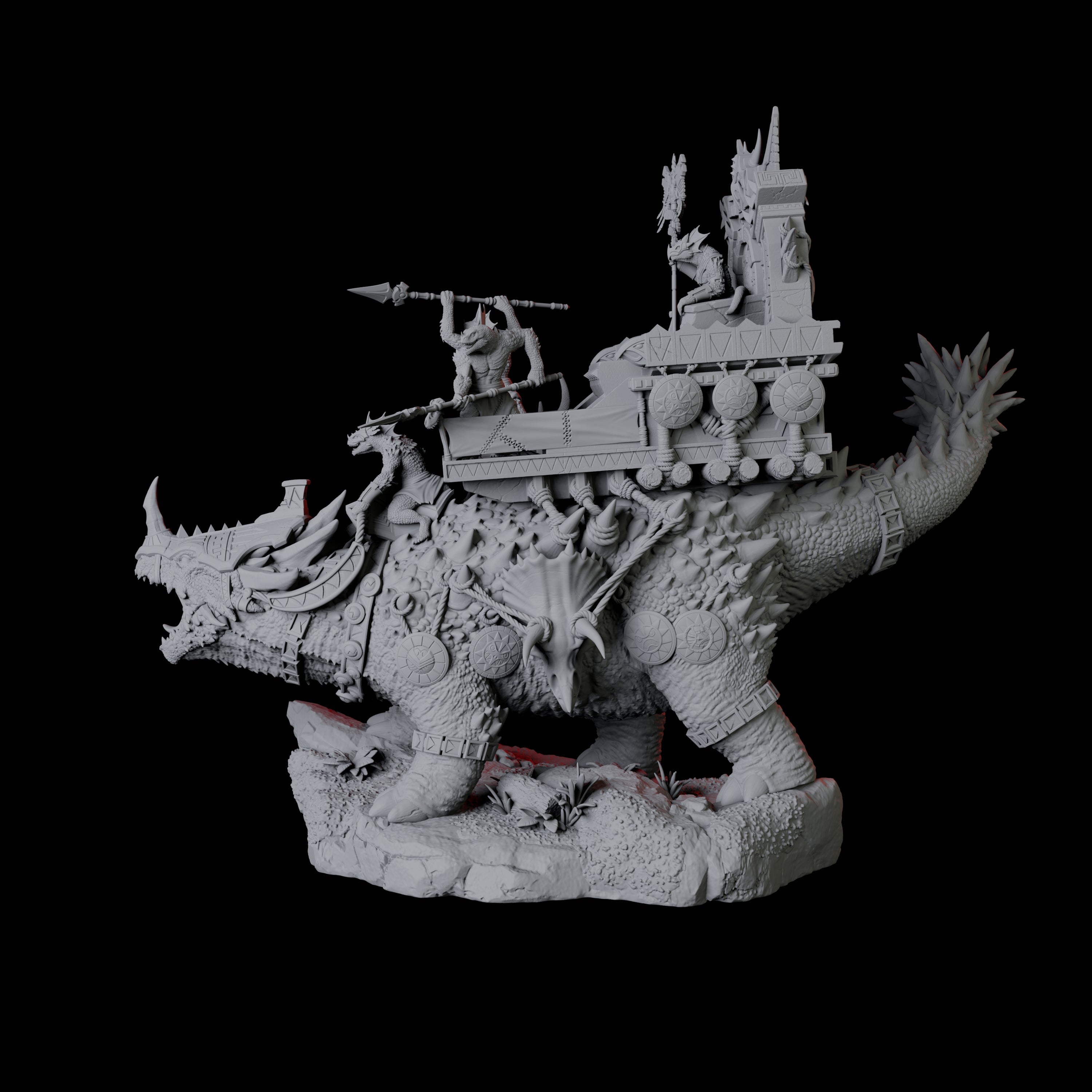 Armoured Ankylosaurus Miniature for Dungeons and Dragons, Pathfinder or other TTRPGs