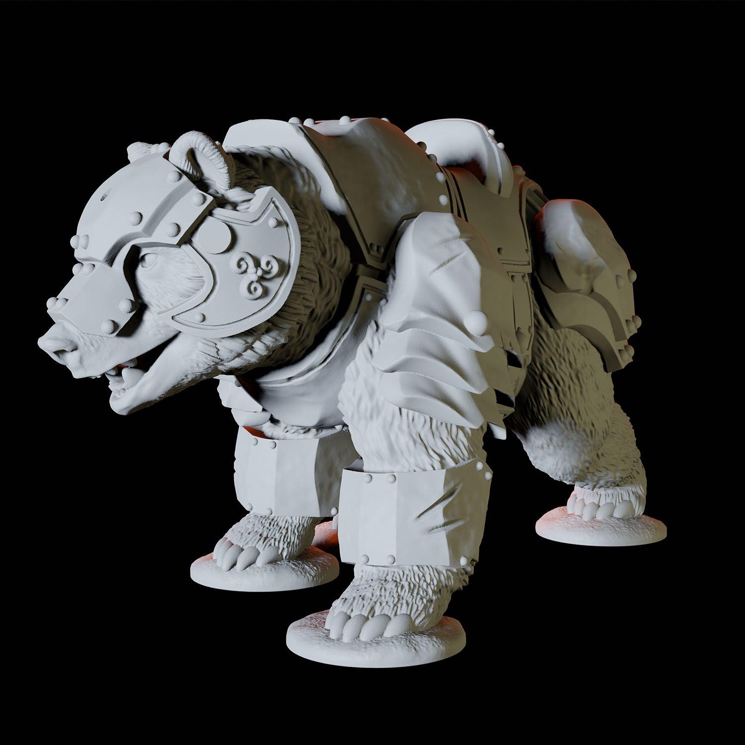 Armoured Bear Miniature for Dungeons and Dragons - Myth Forged