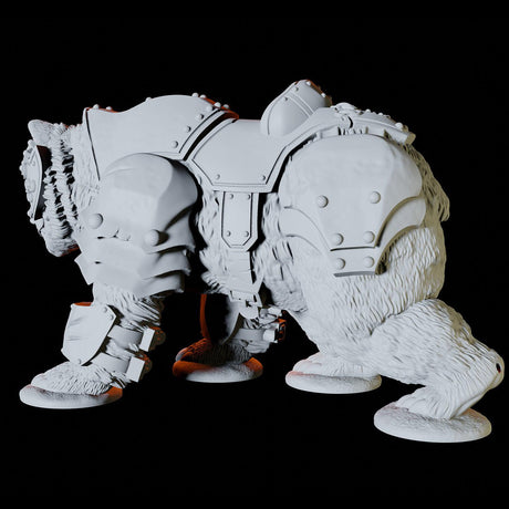Armoured Bear Type B Miniature for Dungeons and Dragons, Pathfinder or other TTRPGs