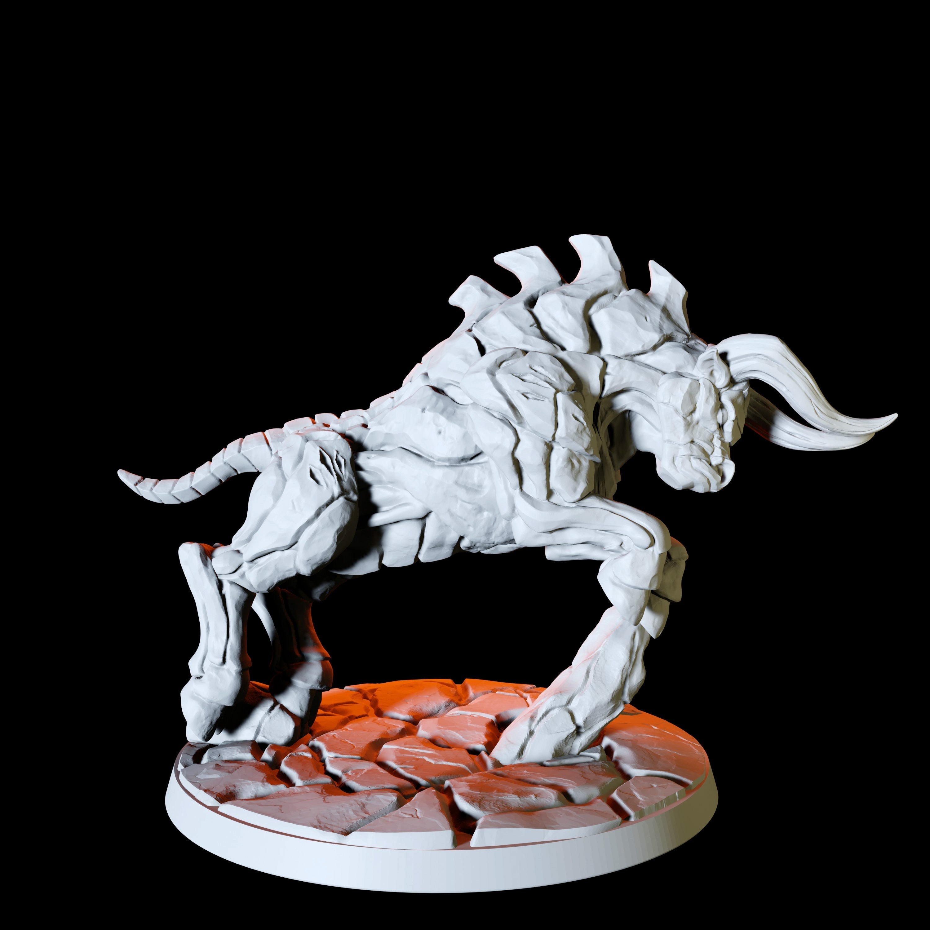 Armoured Bull Type B Miniature for Dungeons and Dragons