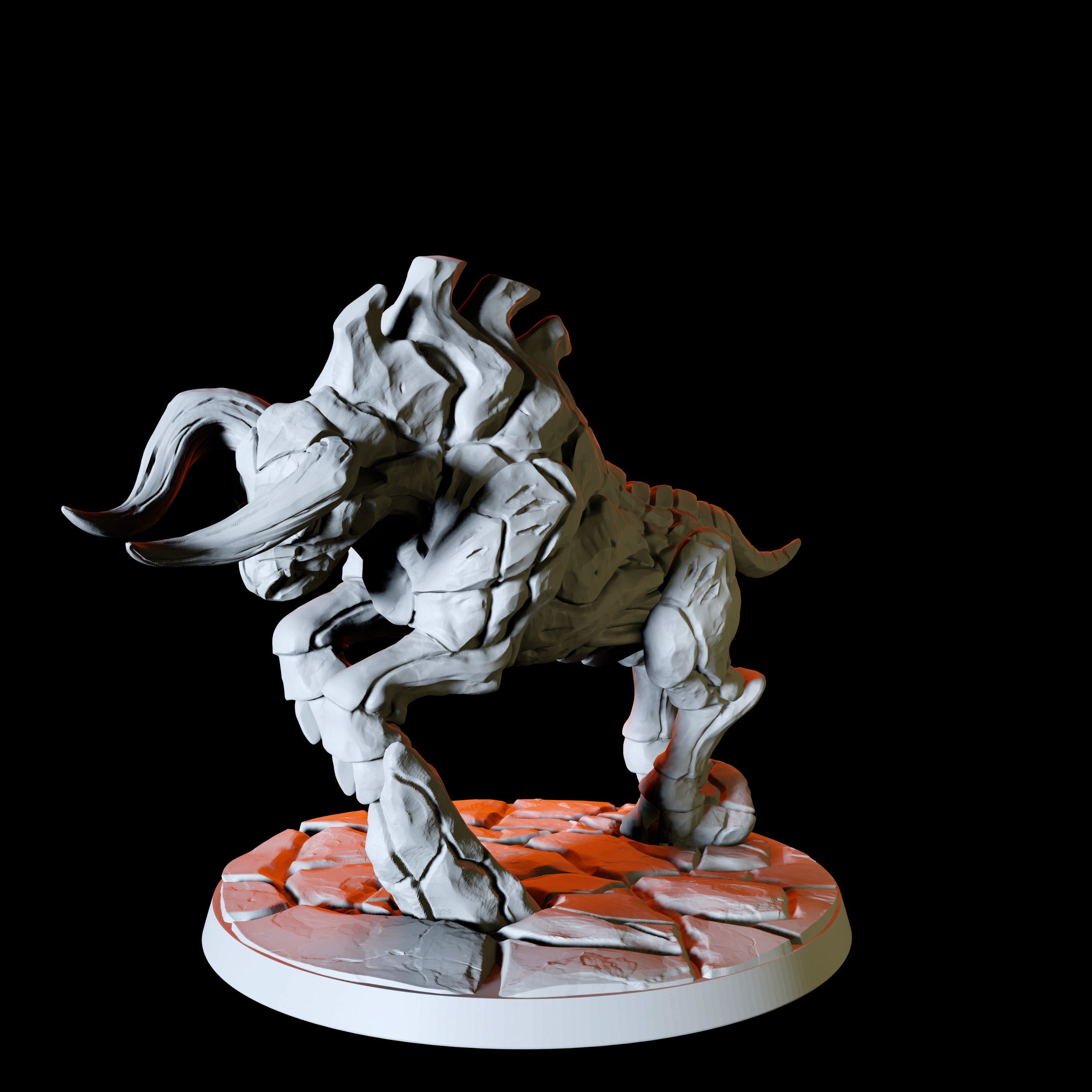 Armoured Bull Type B Miniature for Dungeons and Dragons