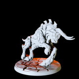 Armoured Bull Type B Miniature for Dungeons and Dragons, Pathfinder or other TTRPGs