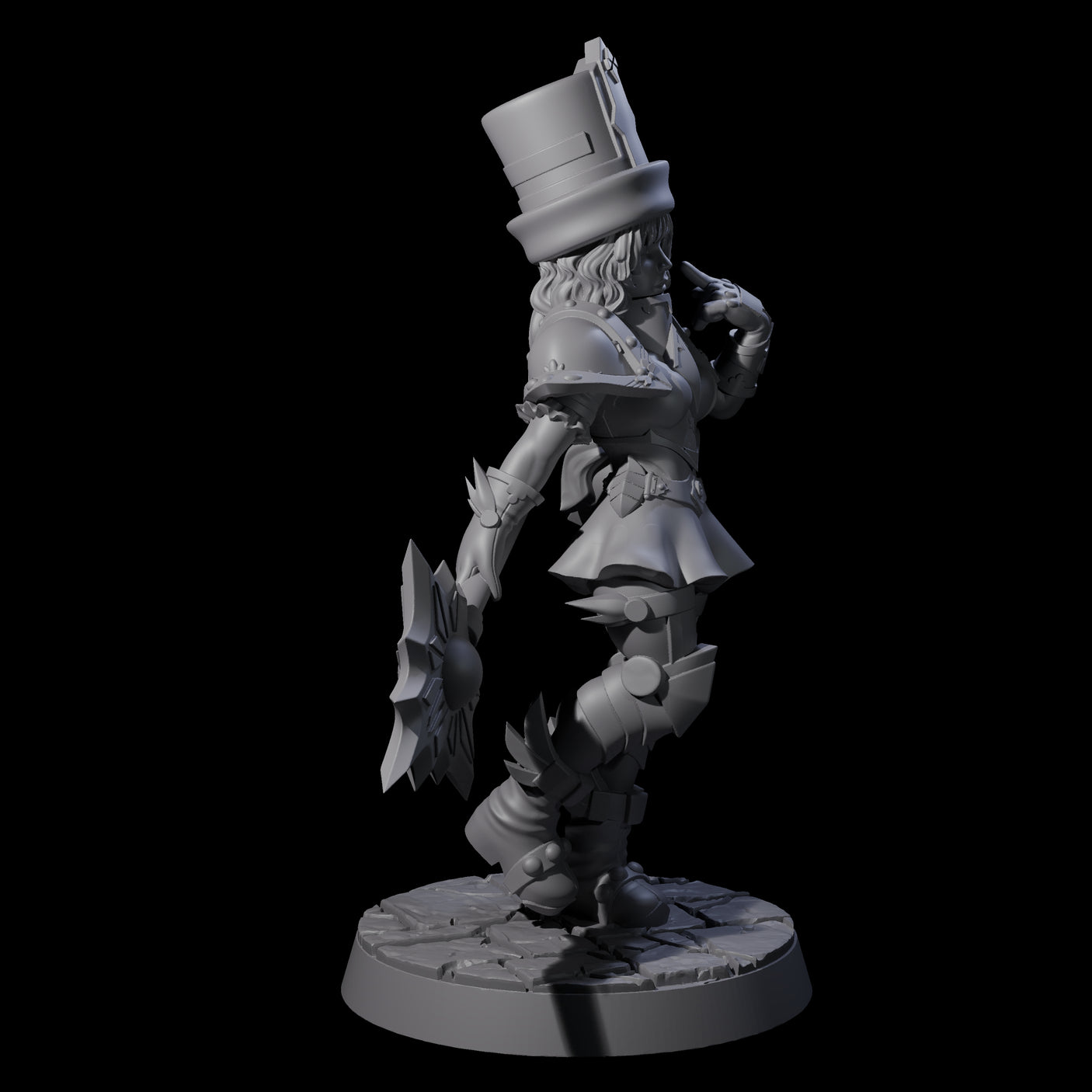 Armoured Court Jester Miniature for Dungeons and Dragons, Pathfinder or other TTRPGs